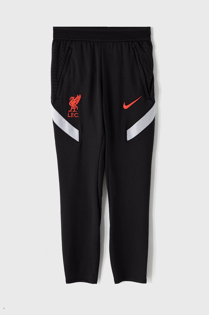 Nike Kids Pantaloni copii x Liverpool FC 122-170 cm culoarea negru, cu imprimeu 2023 ❤️ Pret Super answear imagine noua 2022
