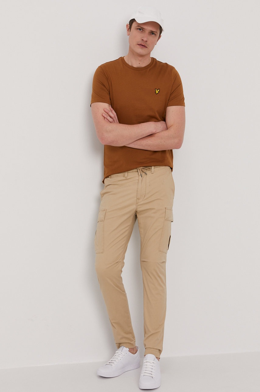 

Брюки Polo Ralph Lauren мужские цвет бежевый со шнуровкой