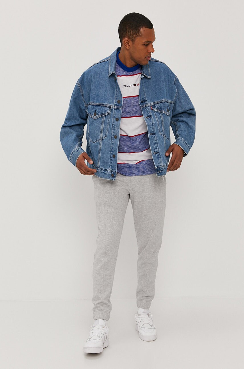 

Штани Tommy Jeans чоловічі колір сірий меланж