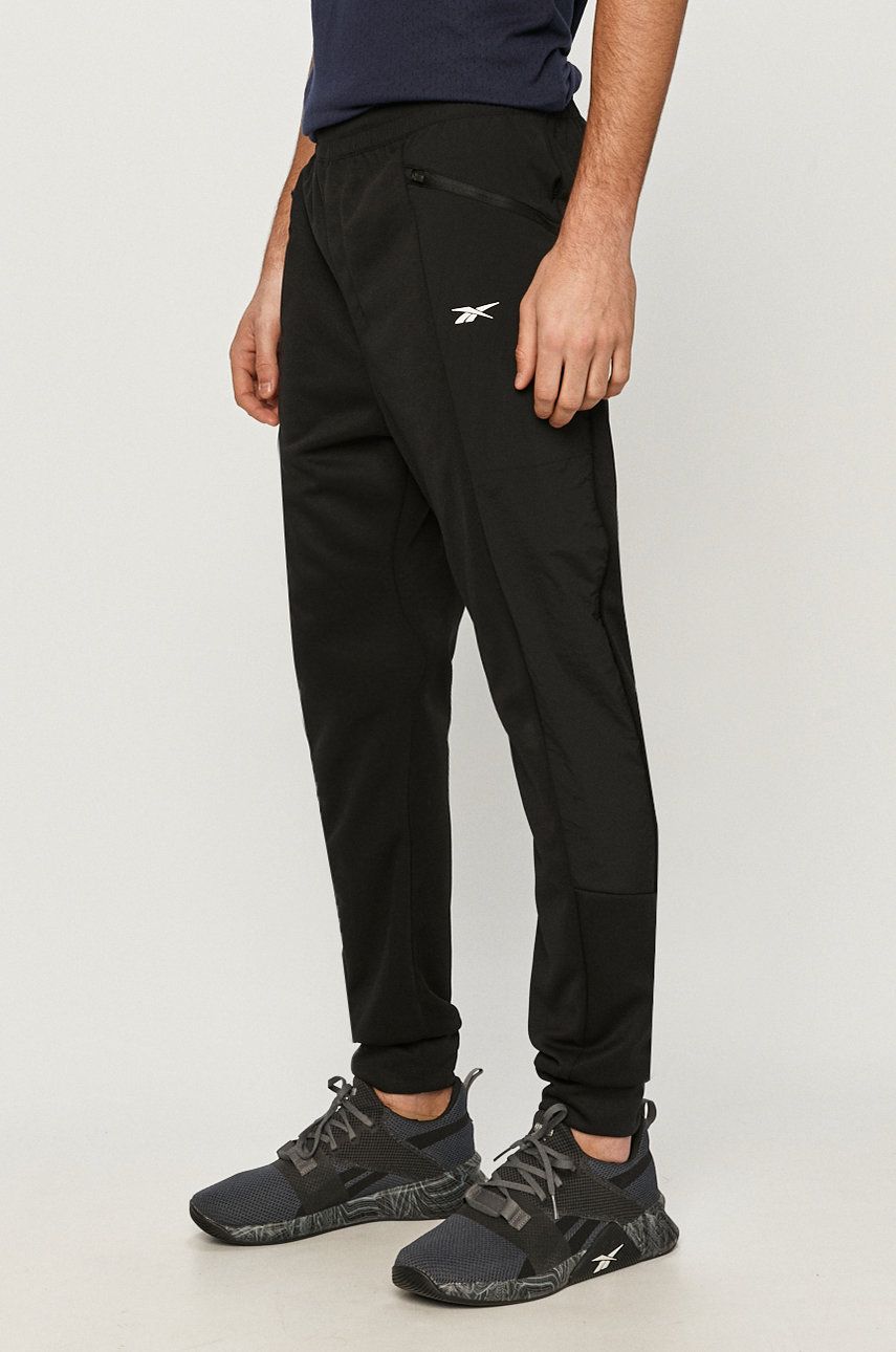Reebok Pantaloni GL3110 bărbați, culoarea negru