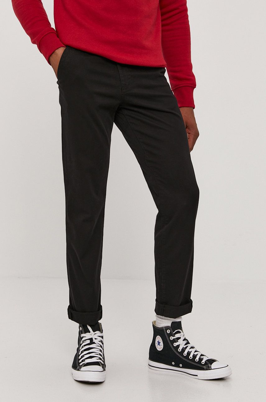 Produkt by Jack & Jones Pantaloni bărbați, culoarea negru, model drept answear.ro