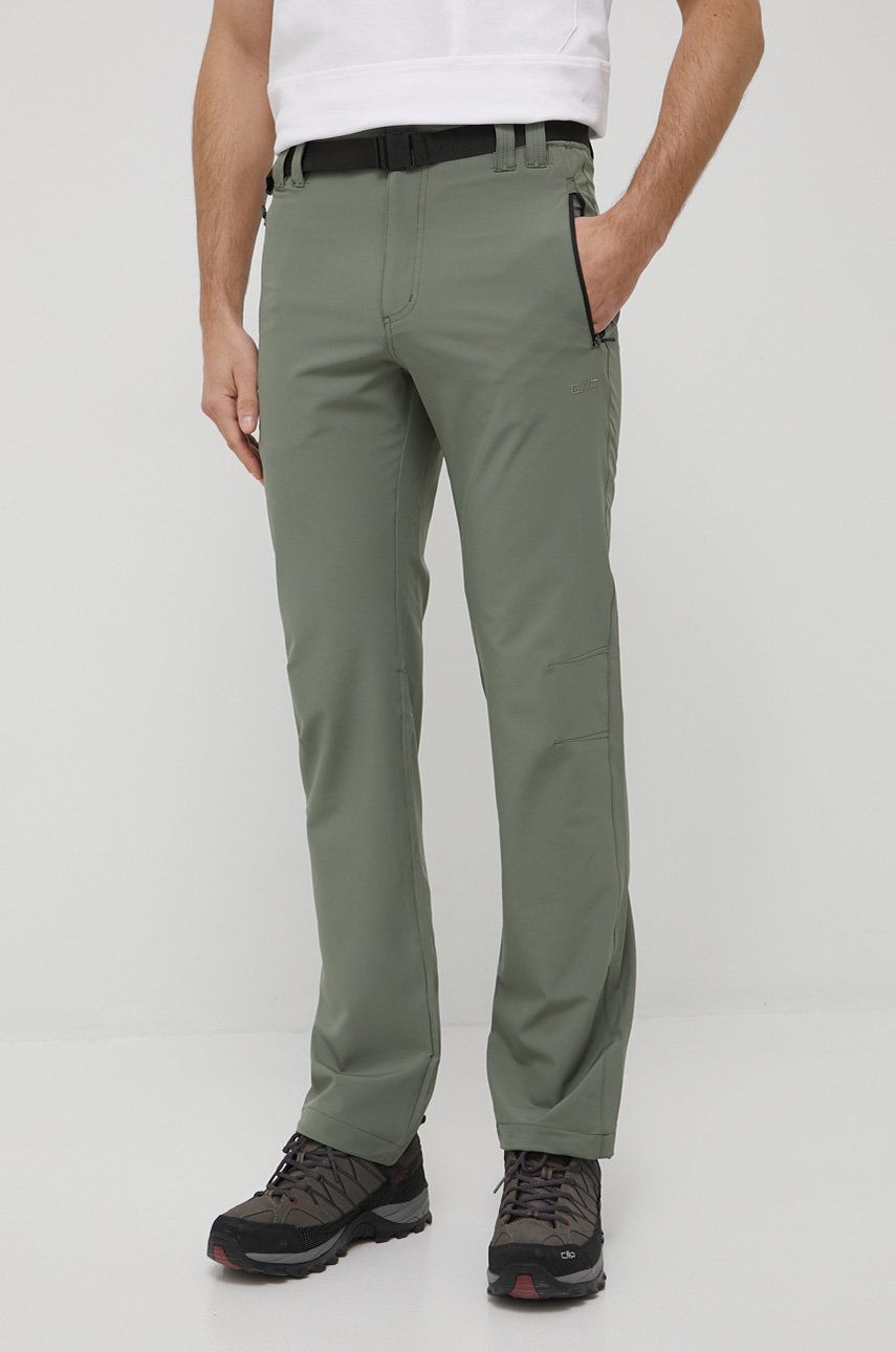 CMP pantaloni barbati, culoarea verde, drept answear.ro