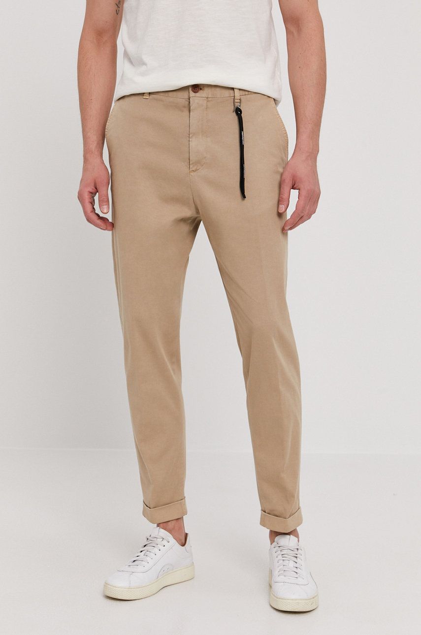 Strellson Pantaloni bărbați, culoarea bej answear.ro imagine 2022 reducere