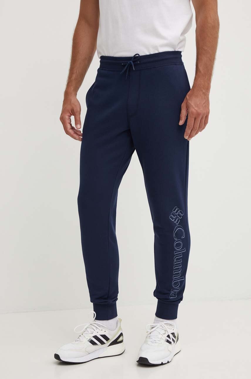 Columbia pantaloni de trening CSC Logo culoarea bleumarin, uni 1911601 Columbia pantaloni de trening CSC Logo culoarea bleumarin, uni 1911601