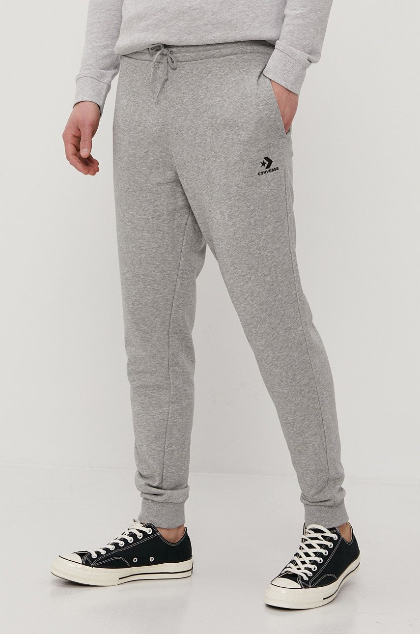 Converse Pantaloni bărbați, culoarea gri, material neted 2022 ❤️ Pret Super answear imagine noua 2022