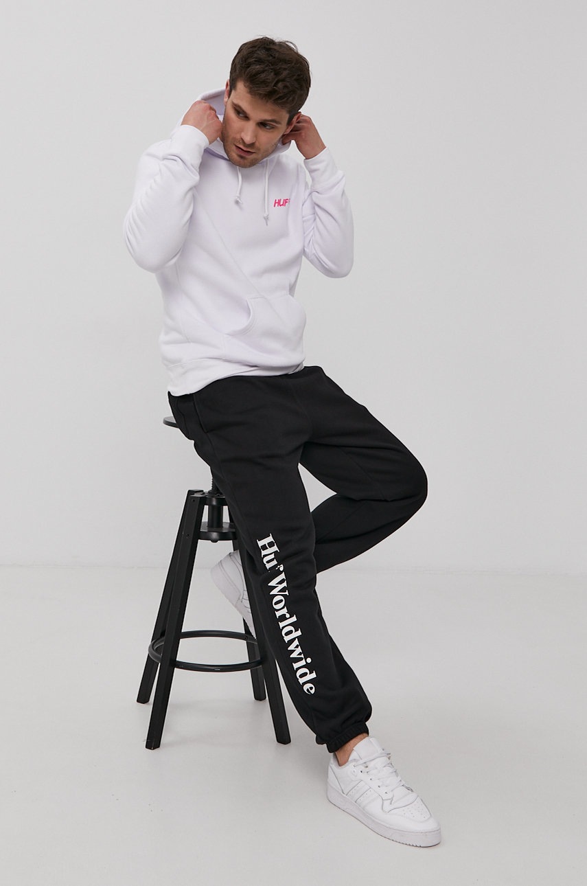 

Штани HUF чоловічі колір чорний гладке
