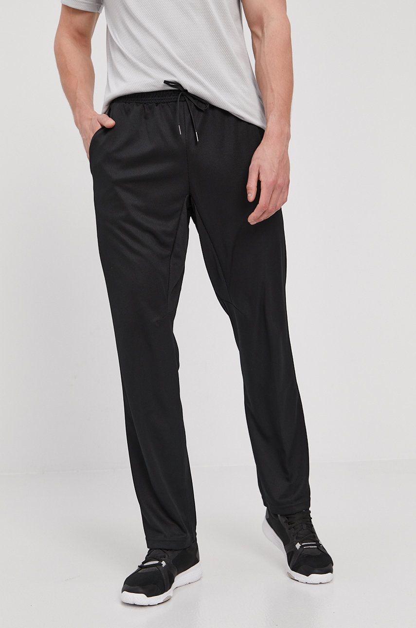 Reebok Pantaloni FP9120 bărbați, culoarea negru, material neted answear.ro imagine noua