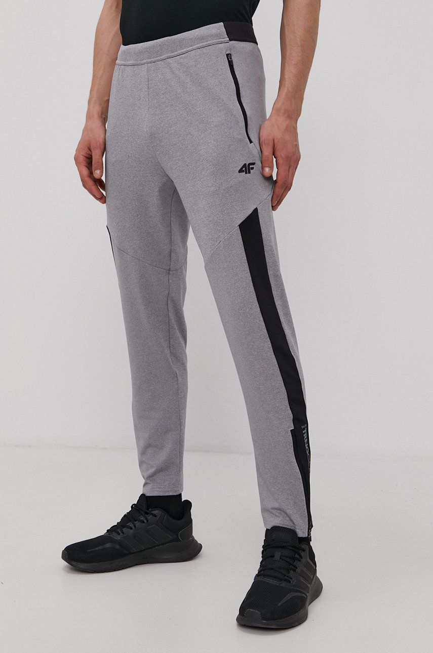 4F Pantaloni barbati culoarea gri modelator