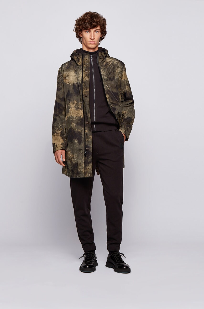 

Брюки Boss BOSS CASUAL мужские цвет чёрный гладкие