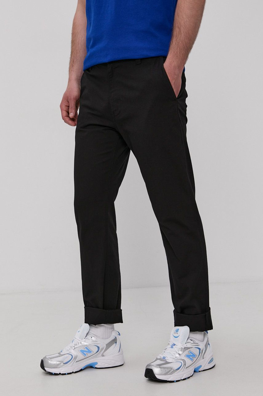 Tommy Jeans Pantaloni bărbați, culoarea negru, model drept answear.ro imagine 2022 reducere