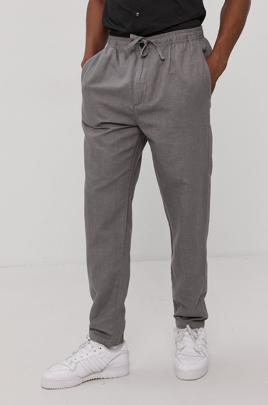 Superdry Spodnie męskie kolor szary proste