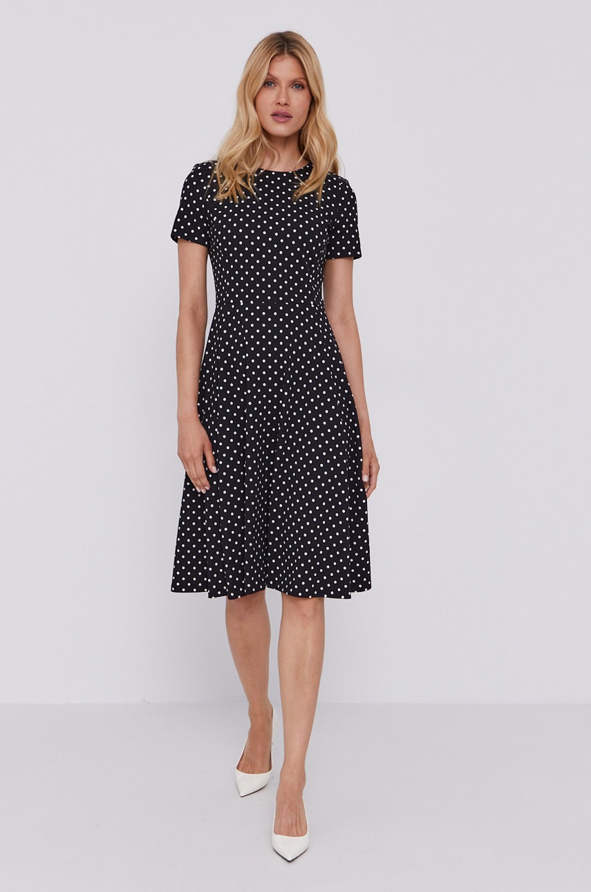 

Платье Lauren Ralph Lauren цвет чёрный midi расклешённое