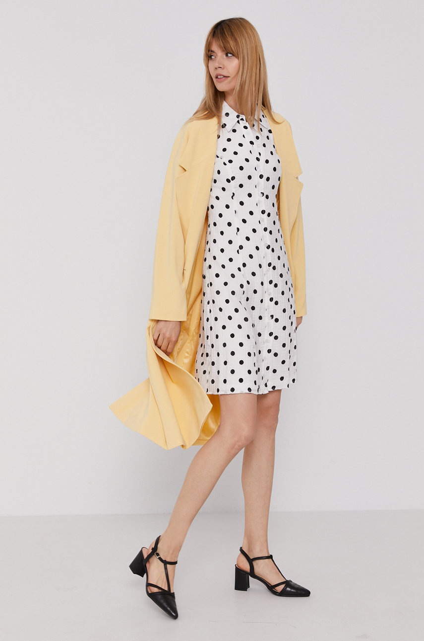 

Сукня Dkny колір білий mini розкльошена