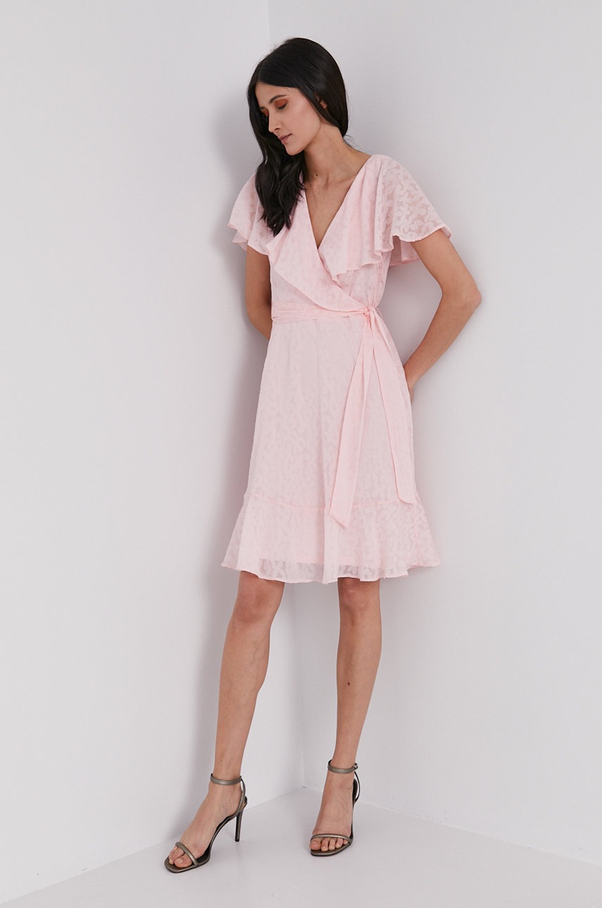 

Сукня Dkny колір рожевий mini розкльошена