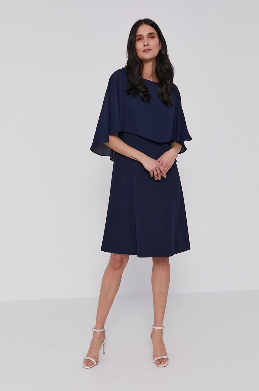 

Сукня Dkny колір синій mini розкльошена