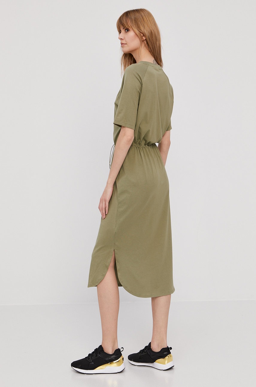 

Сукня Dkny колір зелений midi пряма