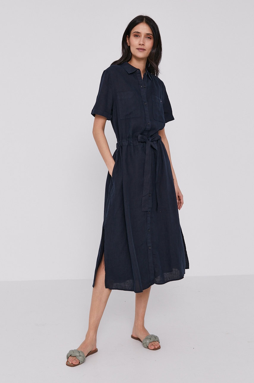 

Сукня Tommy Hilfiger колір синій maxi розкльошена
