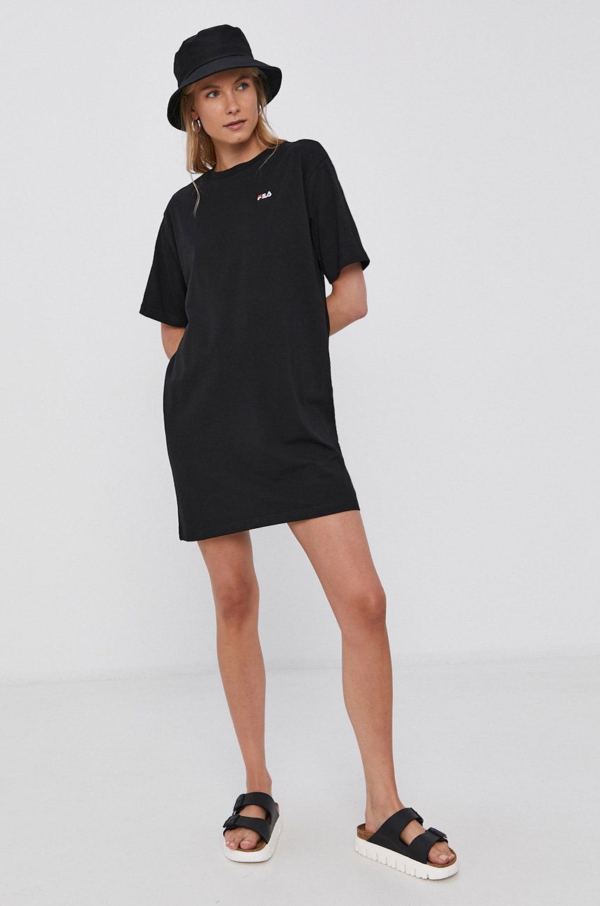 

Сукня Fila колір чорний mini oversize