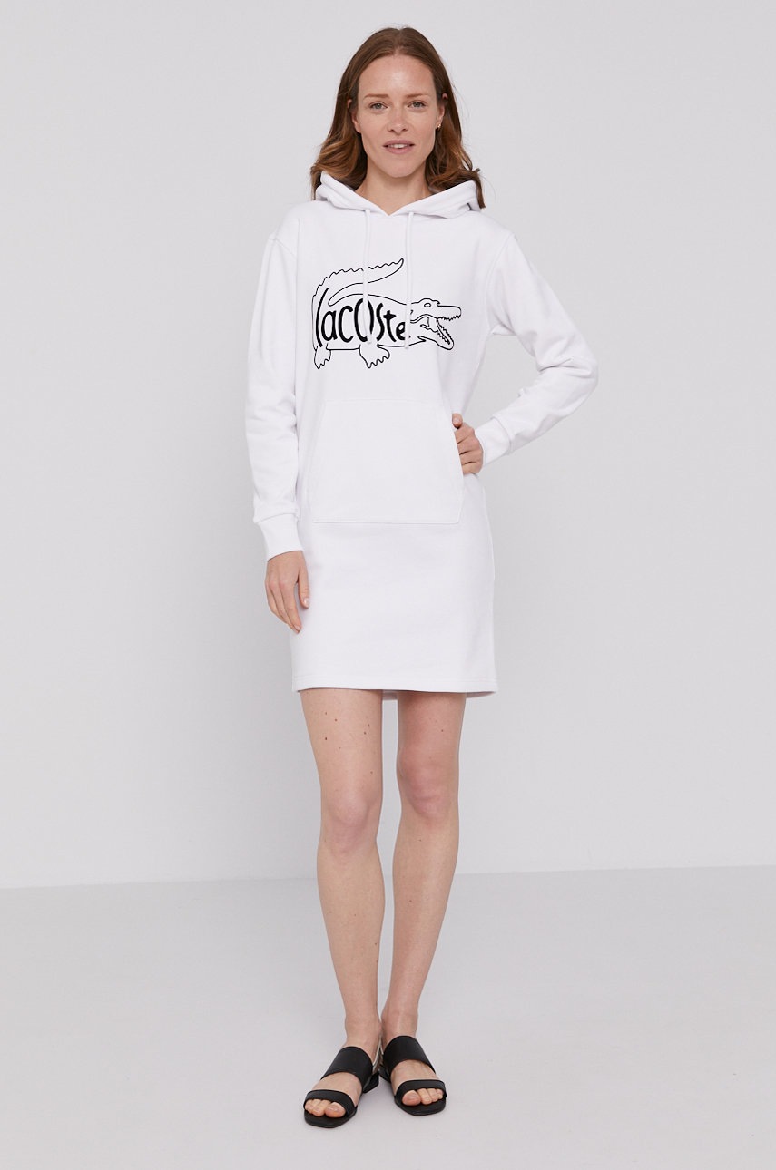 

Платье Lacoste цвет белый mini oversize