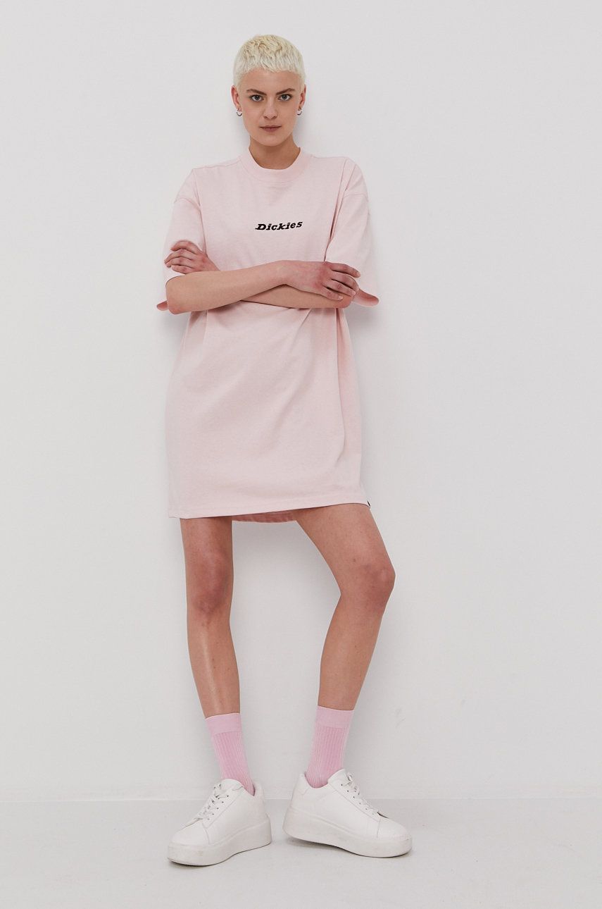Dickies Rochie culoarea roz, mini, oversize answear.ro imagine megaplaza.ro