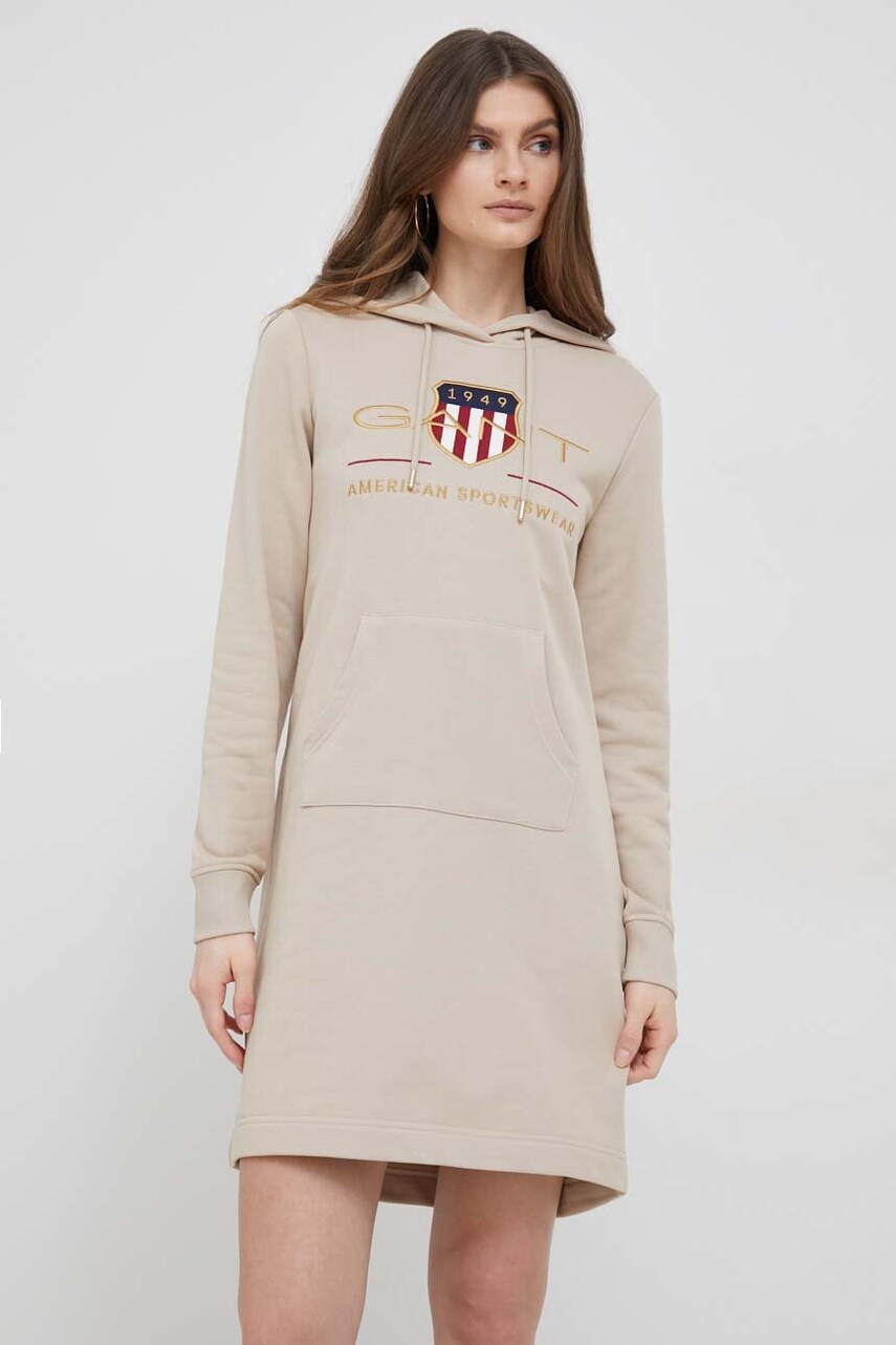 

Сукня Gant колір бежевий mini пряма