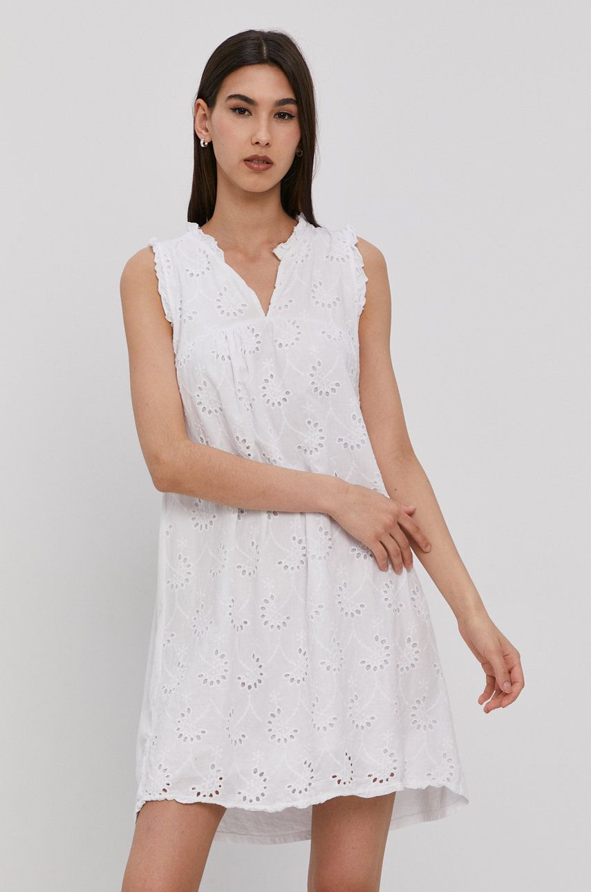 Haily’s Rochie culoarea alb, mini, model drept answear.ro imagine megaplaza.ro