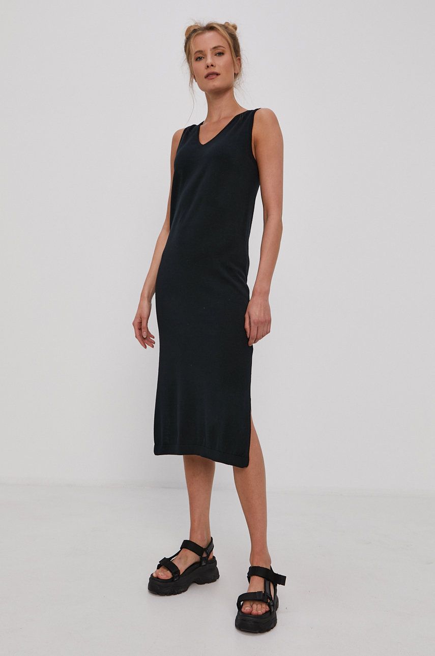 Superdry Rochie culoarea negru, mini, model drept answear.ro imagine megaplaza.ro