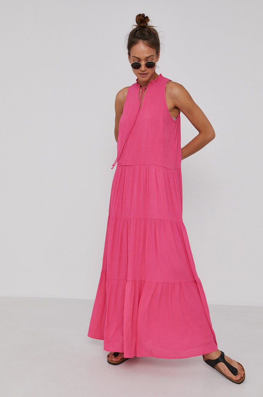 

Платье Y.A. цвет розовый maxi oversize