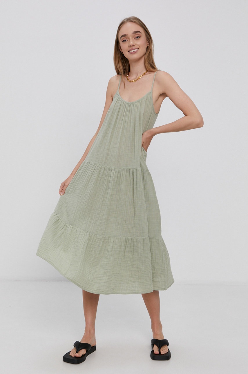 

Хлопковое платье Vero Moda midi расклешённое