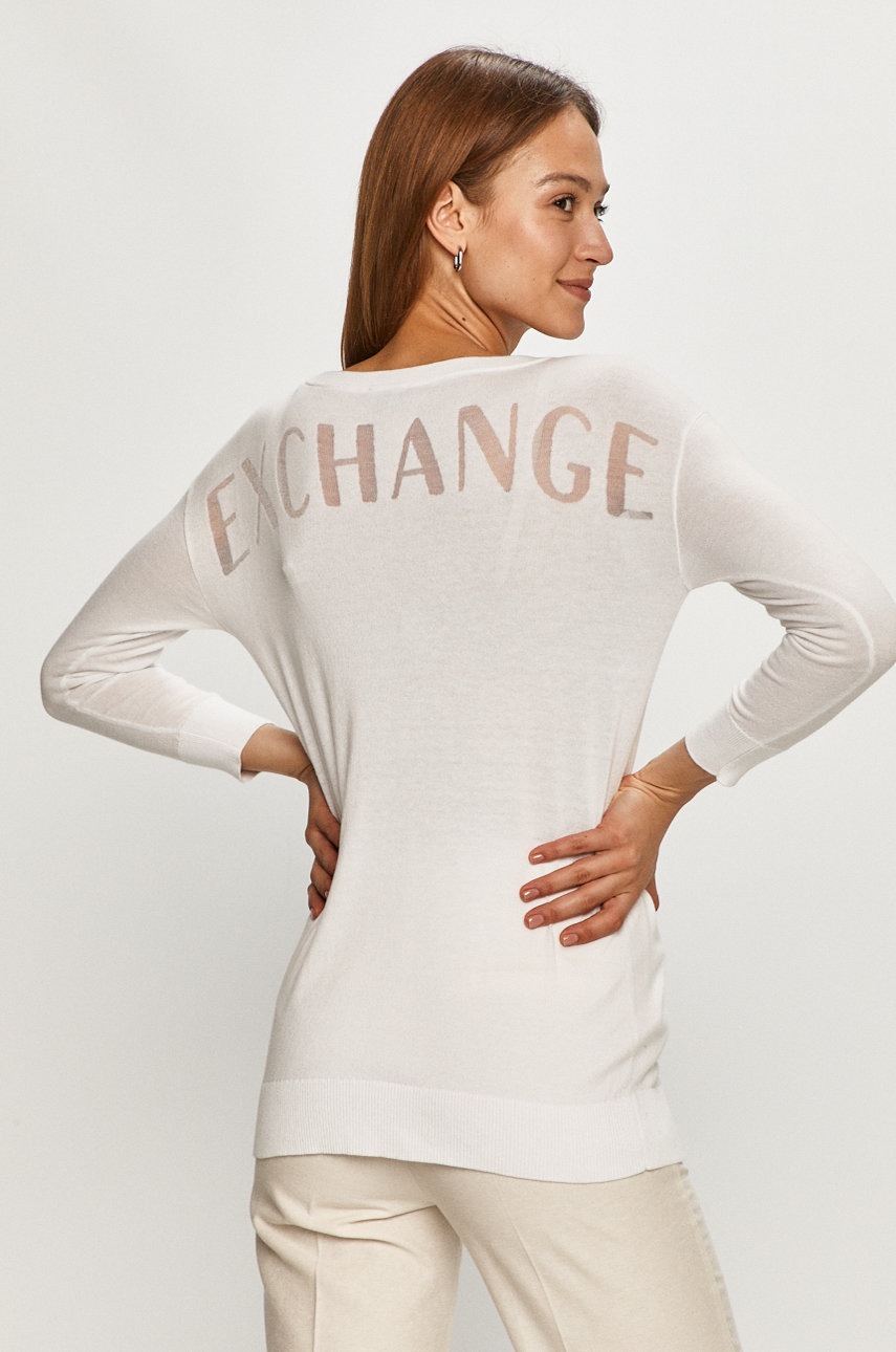 

Armani Exchange - Пуловер, Бял