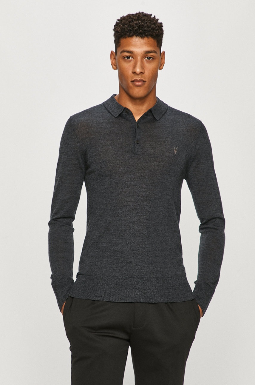 

AllSaints - Свитер Mode Merino LS Polo, Серый