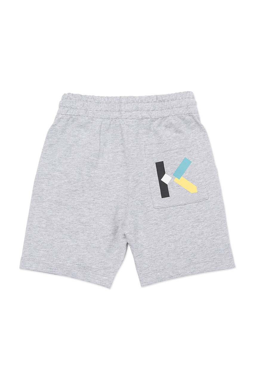 

Детские шорты Kenzo Kids цвет серый регулируемая талия