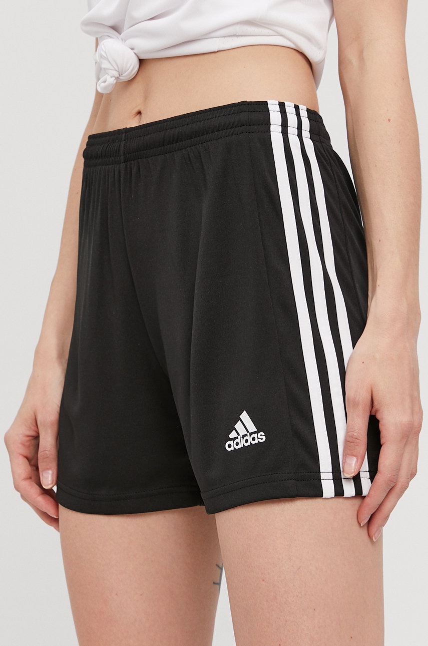 Levně Kraťasy adidas Performance GN5780 dámské, černá barva, hladké, medium waist