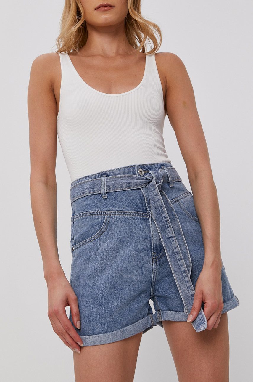 Haily’s Pantaloni scurți jeans femei, material neted, high waist answear.ro imagine noua 2022