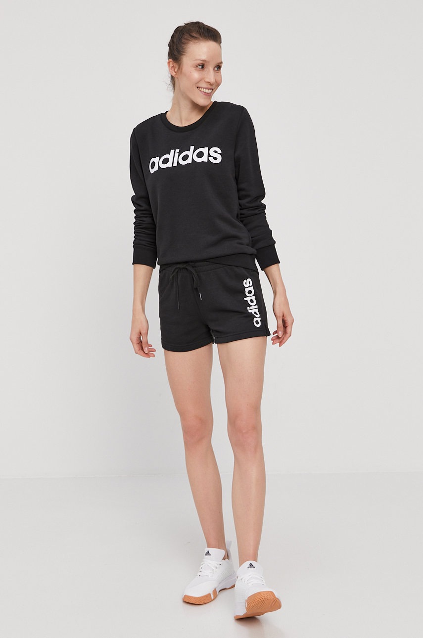 

Шорти adidas жіночі колір чорний з принтом