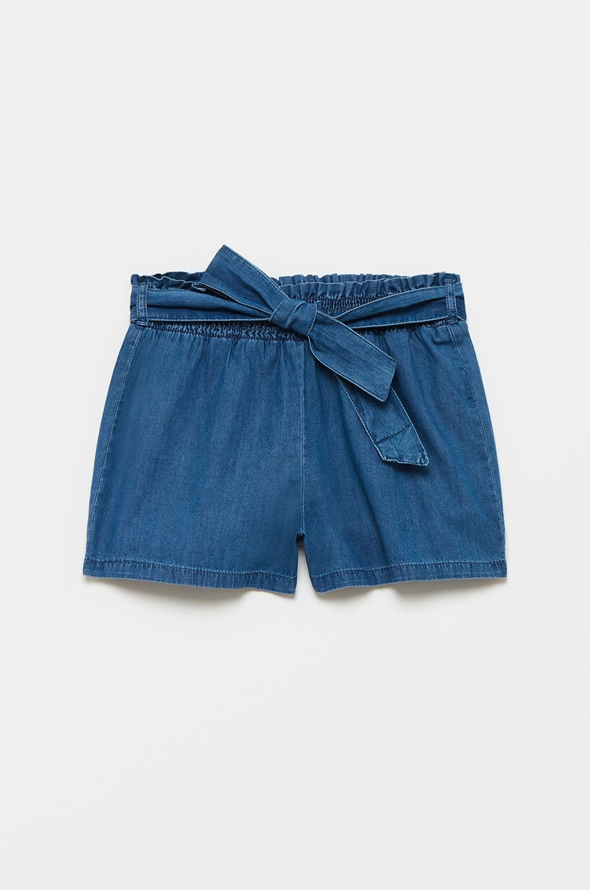 OVS pantaloni scurți copii culoarea violet, material neted