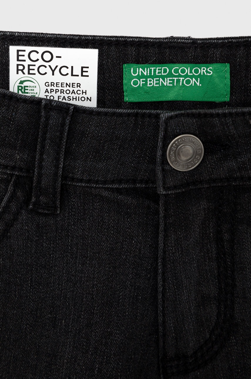 

Детские джинсовые шорты United Colors of Benetton цвет серый гладкие