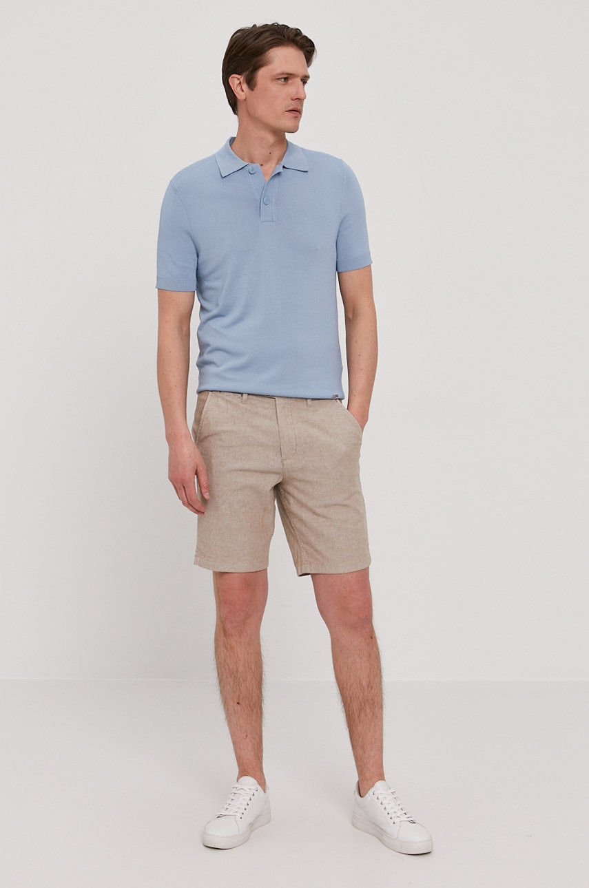 

Шорти Selected Homme чоловічі колір бежевий