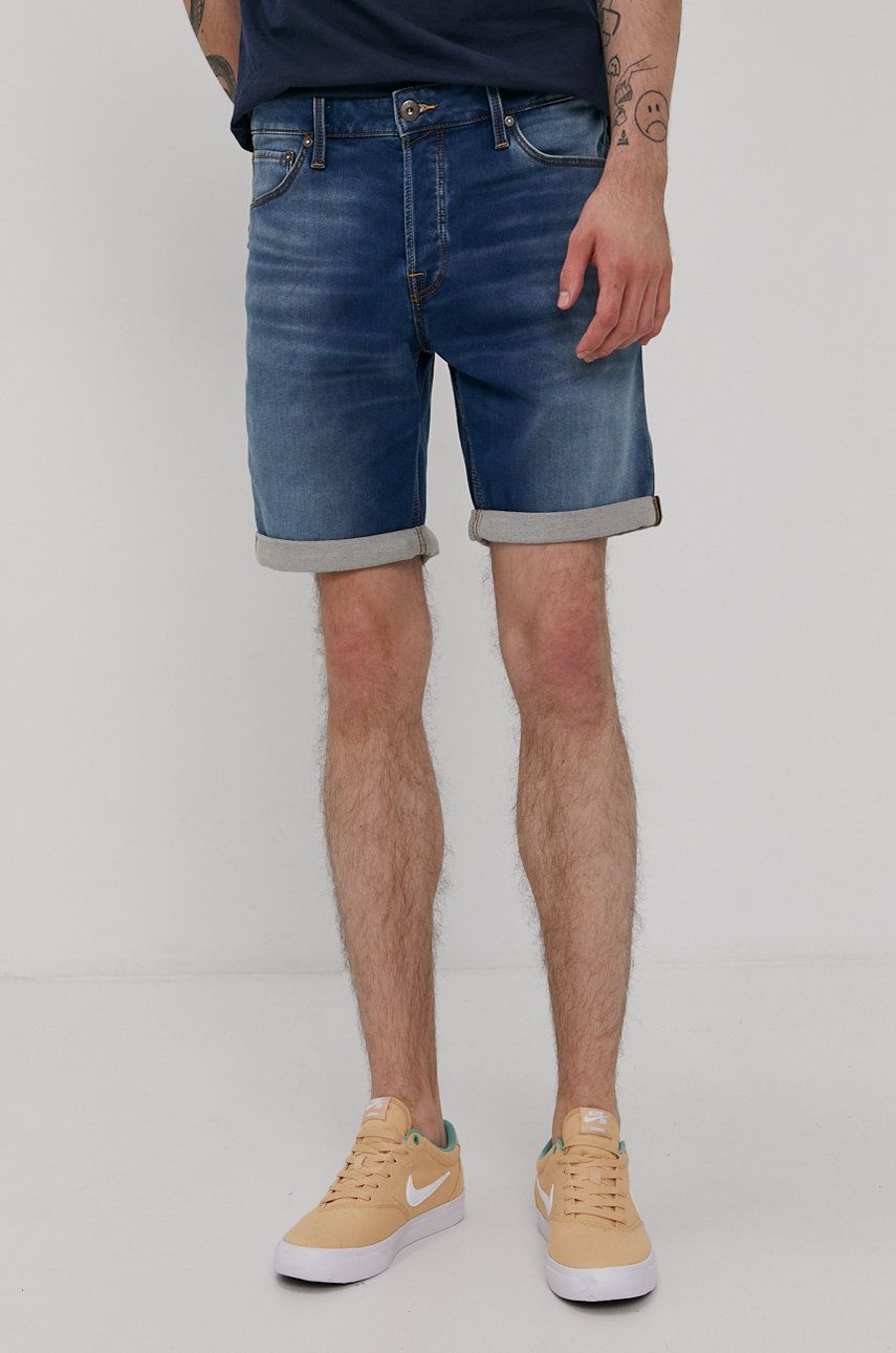 Jack & Jones Pantaloni scurți jeans bărbați answear imagine noua