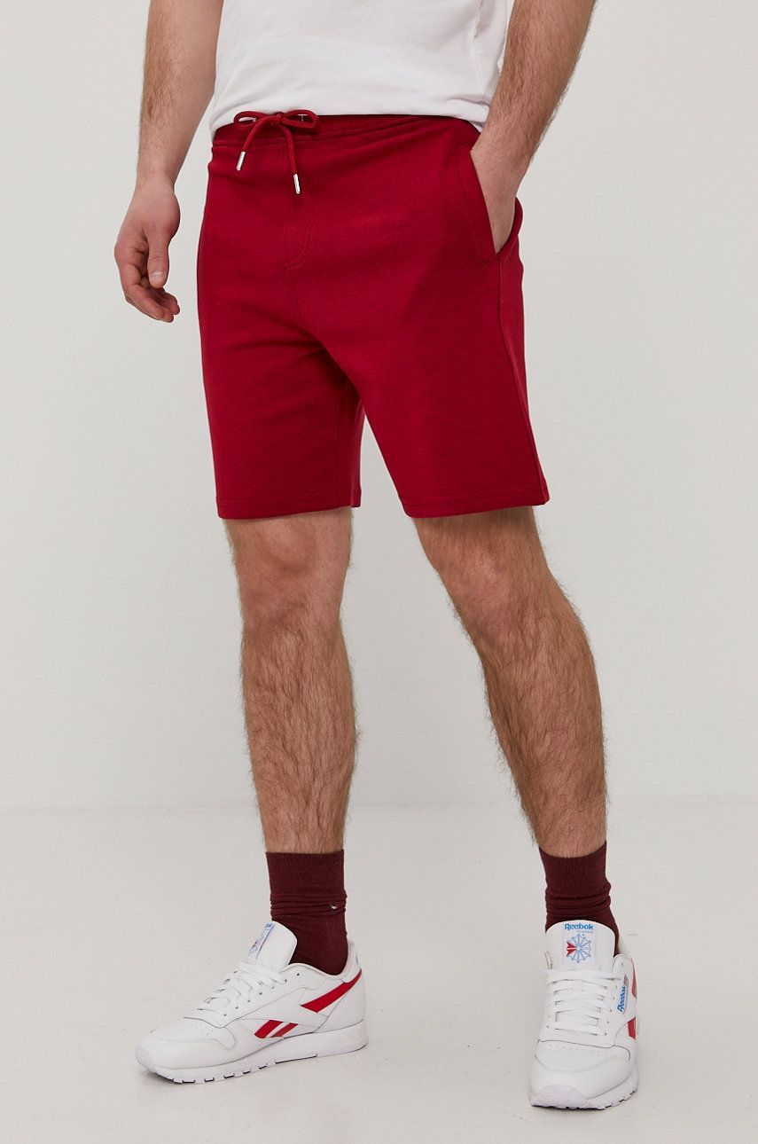 John Frank Pantaloni scurți bărbați, culoarea rosu answear.ro imagine noua