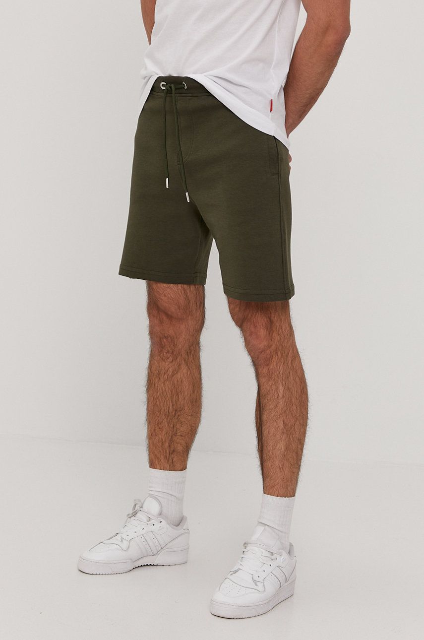 John Frank Pantaloni scurți bărbați, culoarea verde answear.ro imagine noua