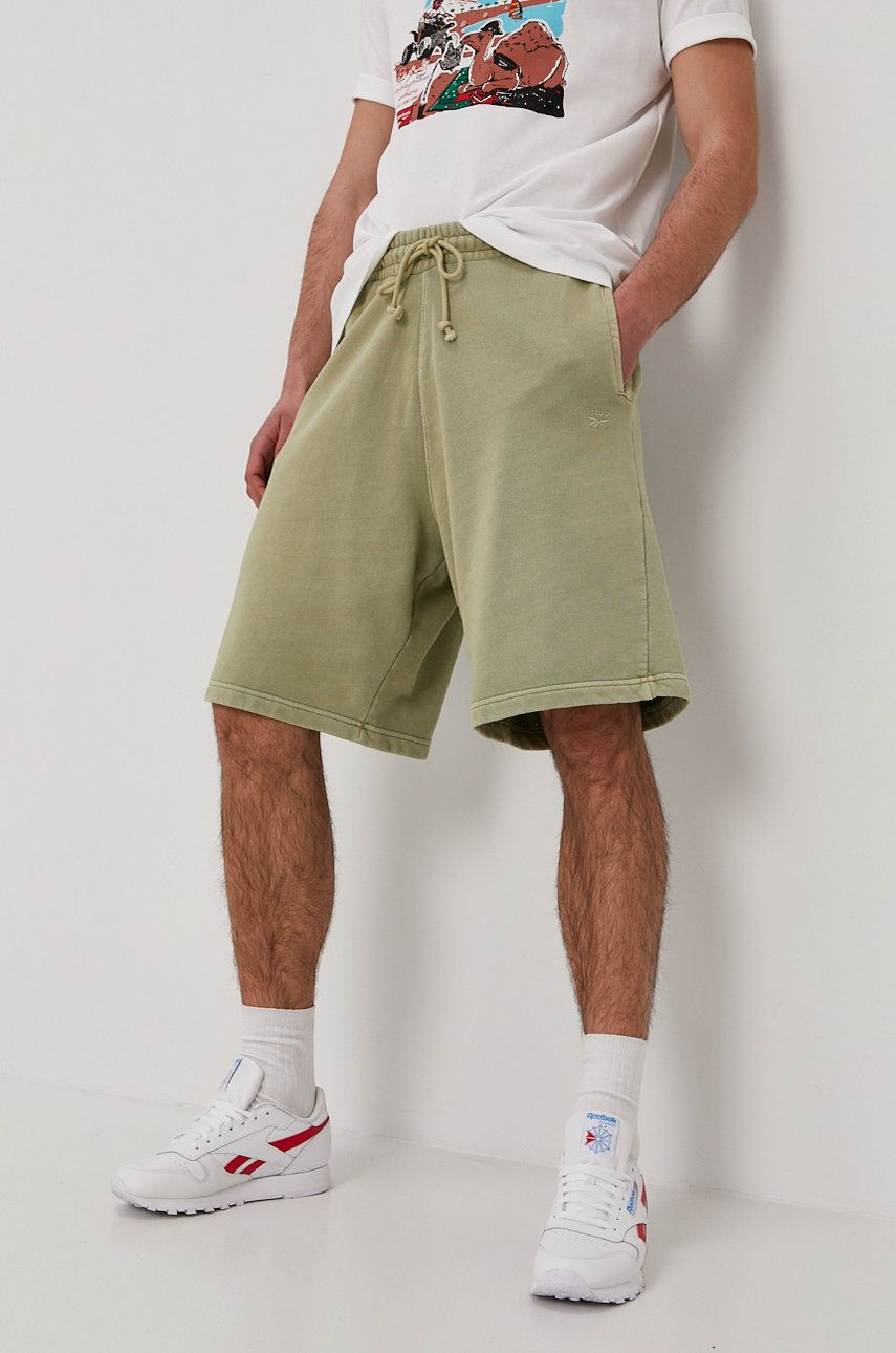 Reebok Classic Pantaloni scurți GU9515 bărbați, culoarea verde answear.ro imagine noua