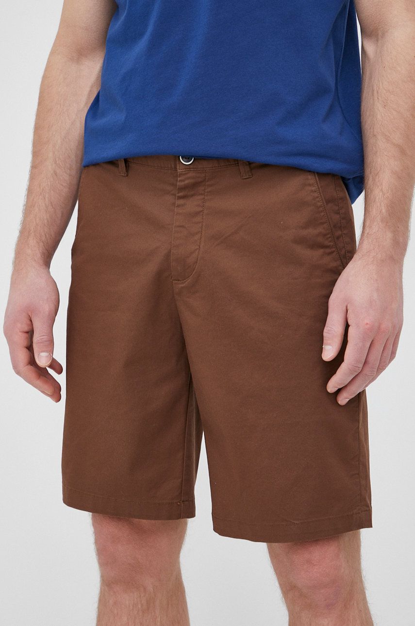 Sisley Pantaloni scurți bărbați, culoarea maro