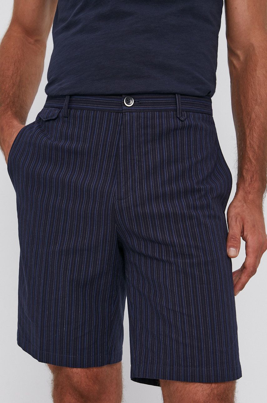 Sisley Pantaloni Scurti Barbati, Culoarea Albastru Marin