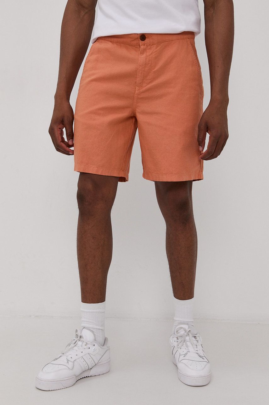 Superdry Pantaloni scurți bărbați, culoarea portocaliu answear imagine noua