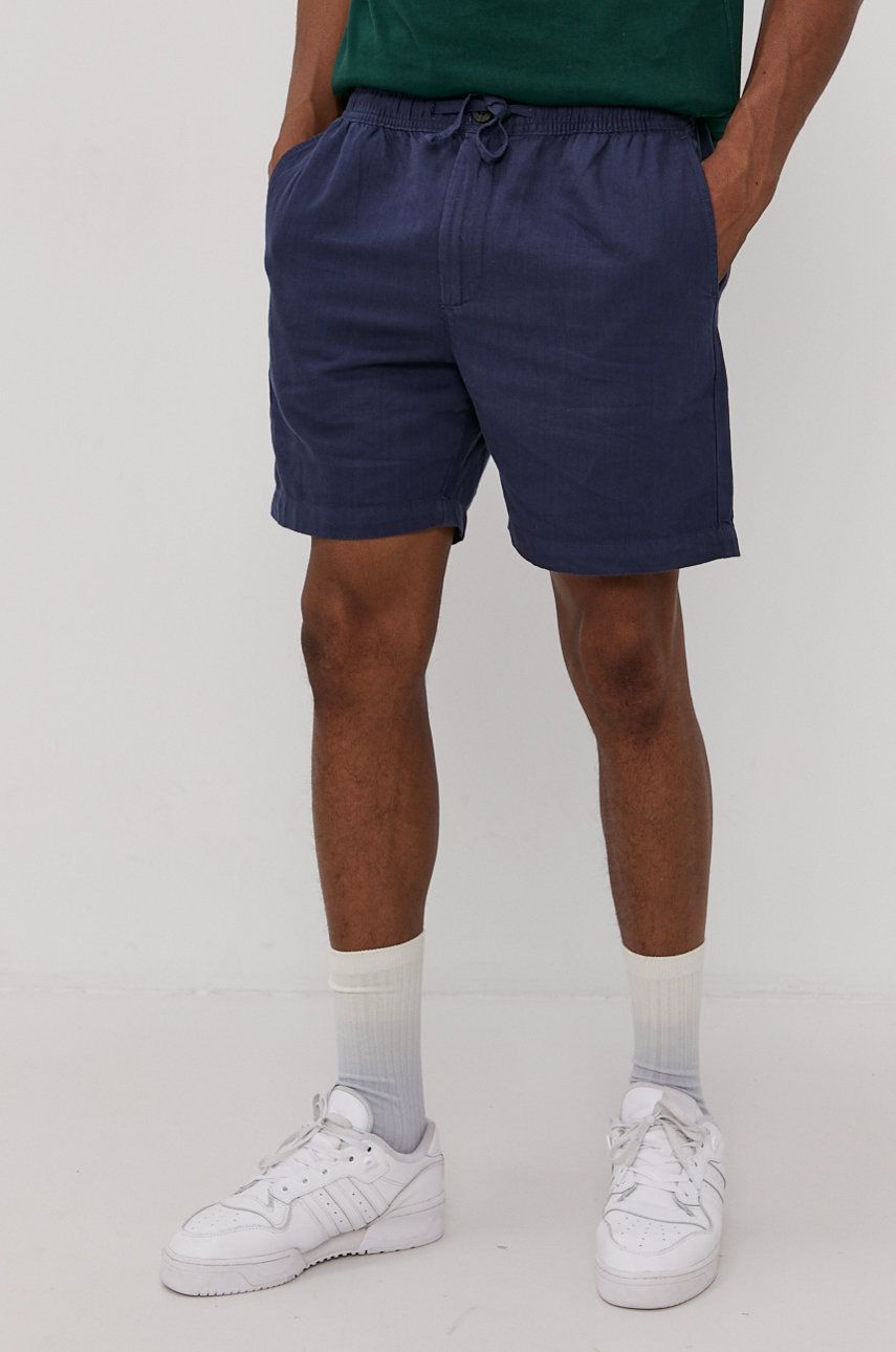 Superdry Pantaloni scurți bărbați, culoarea albastru marin answear.ro imagine 2022 reducere