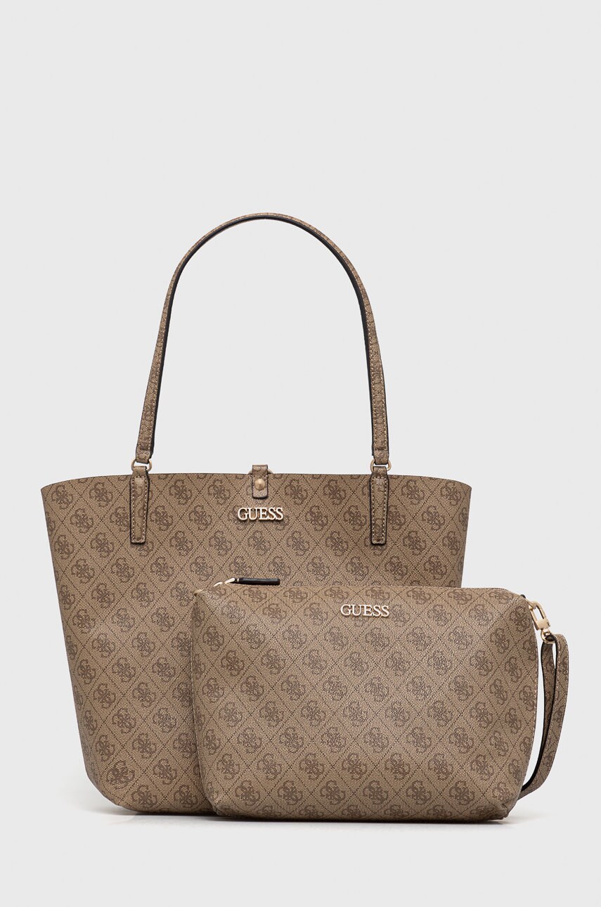

Сумочка Guess колір бежевий