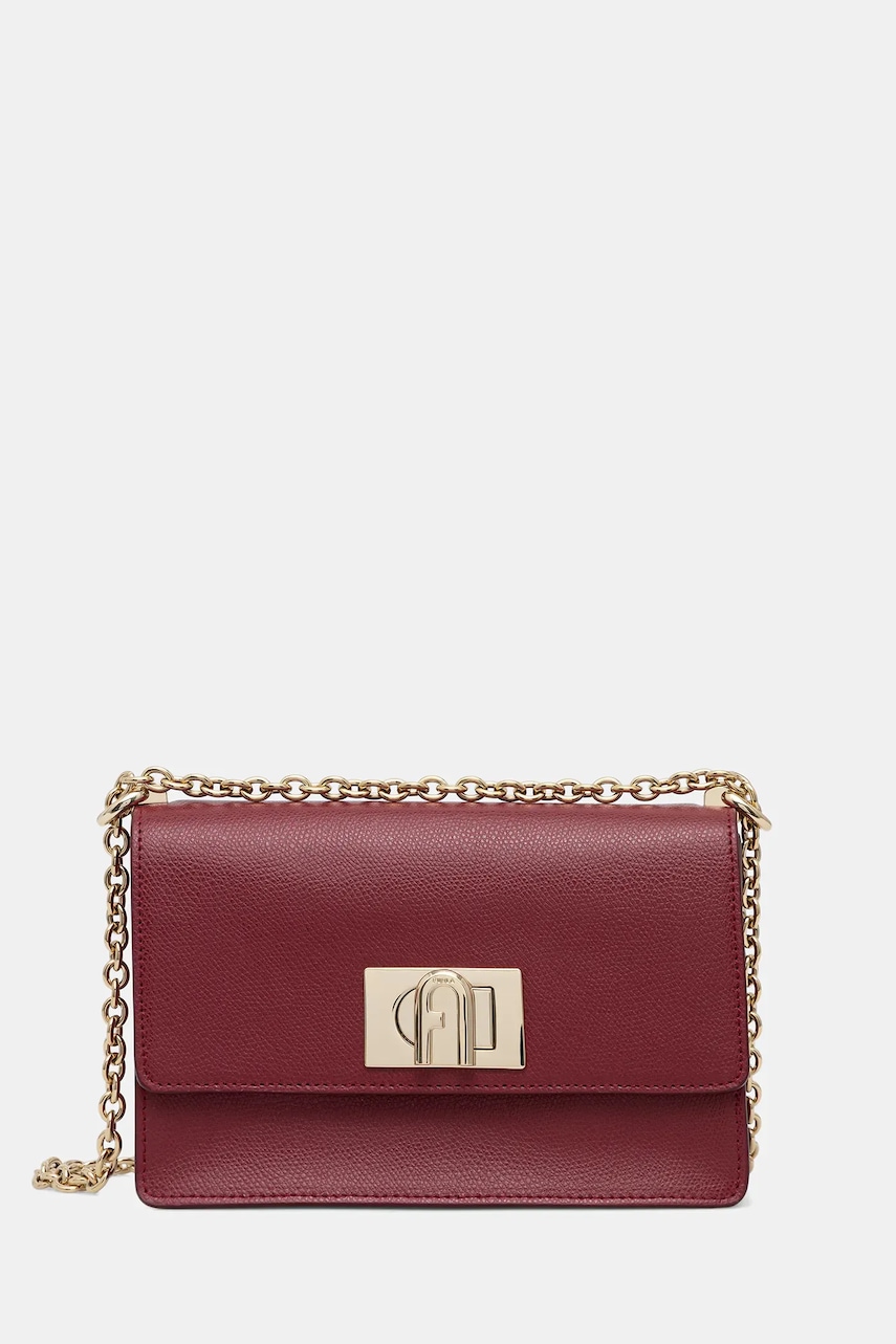 Furla geantă de piele 1927 culoarea bordo, BAFKACO.ARE000.CGQ00