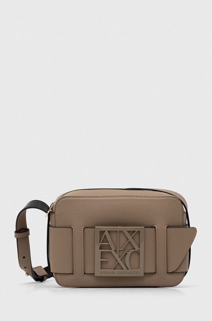 

Чанта Armani Exchange в сиво, Бежов