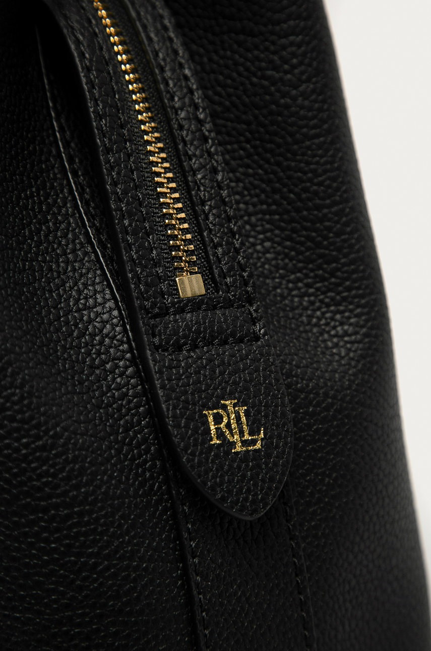 

Шкіряна сумочка Lauren Ralph Lauren колір чорний